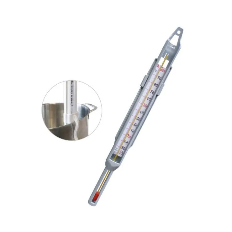 Thermomètre confiseur en verre avec gaine de protection +80 +200°C-Cerf Dellier Best