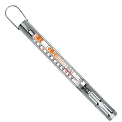 Thermomètre confiseur gaine inox +80 +200°C avec zones couleurs-Cerf Dellier Clearance