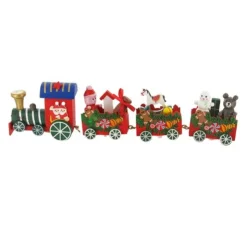 Train de Noël en bois sur pique-Cerf Dellier New