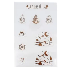 Transfert chocolat thème Noël Renard-Cerf Dellier Outlet