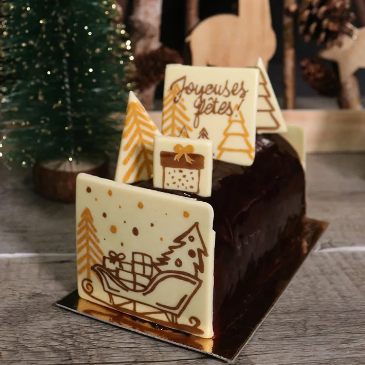 Transfert chocolat thème Noël moderne-Cerf Dellier Sale