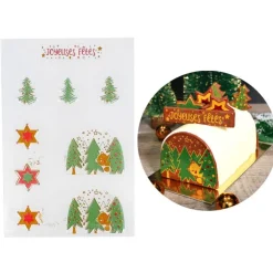 Transfert chocolat thème Noël Ourson-Cerf Dellier Hot