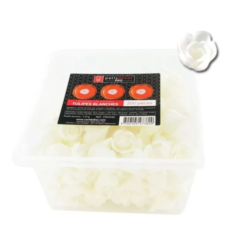 Tulipes blanches en azyme (x200)-Cerf Dellier Hot