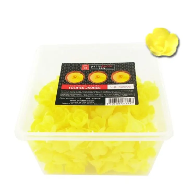 Tulipes jaunes en azyme (x200)-Cerf Dellier Online