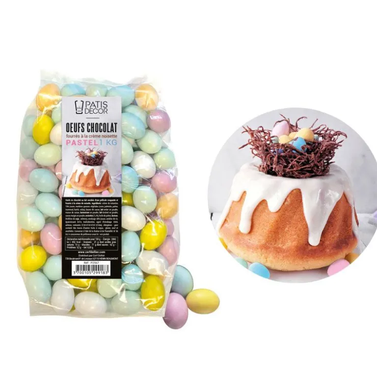 Œufs de caille en chocolat fourrés pastel 1 kg-Cerf Dellier Best